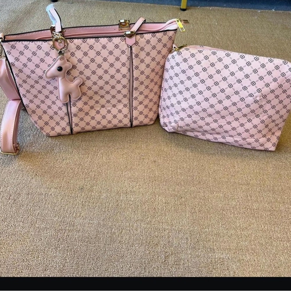 Pink tote bag